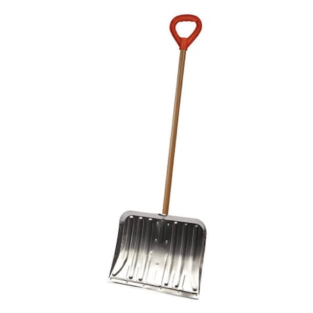 Emsco Group Aluminum Snow Shovel, 18in Blade, Non-Stick Coating, Wooden Handle 1214-1